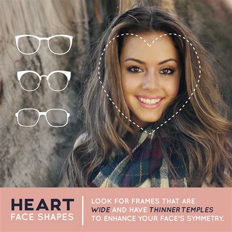 heart face shape glasses female.